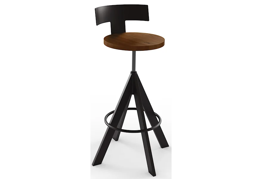 Industrial - Amisco Uplift Adjustable Height Stool by Amisco at Esprit Decor Home Furnishings